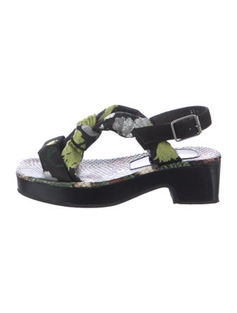 Dries Van Noten Printed Slingback Sandals