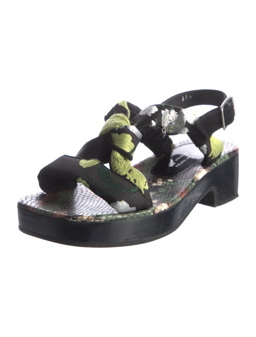 Dries Van Noten Printed Slingback Sandals