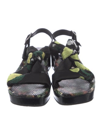 Dries Van Noten Printed Slingback Sandals