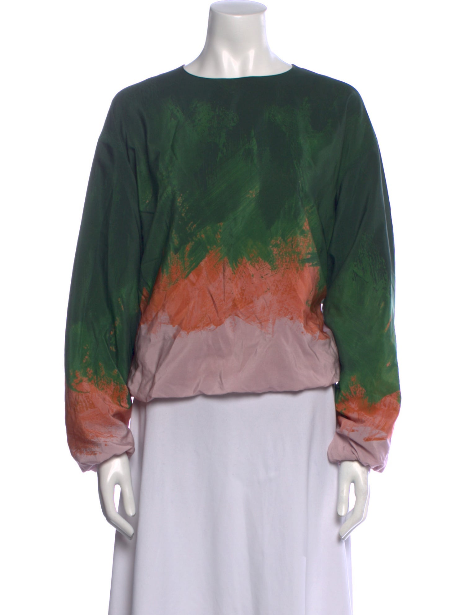 Dries Van Noten Silk Tie-Dye Print Sweatshirt