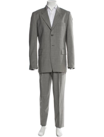 Dries Van Noten Wool Striped Two-Piece Suit