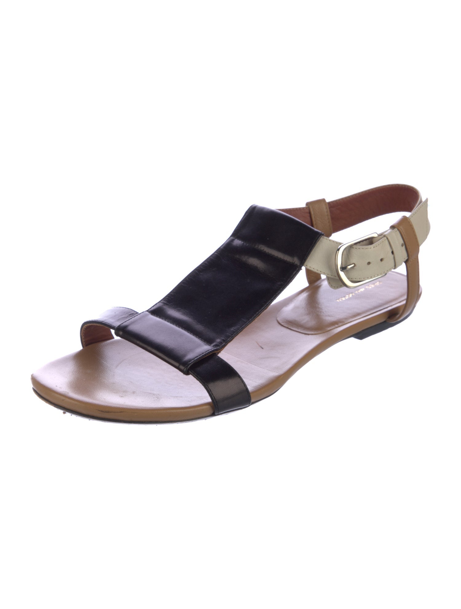 Dries Van Noten Leather Slingback Sandals