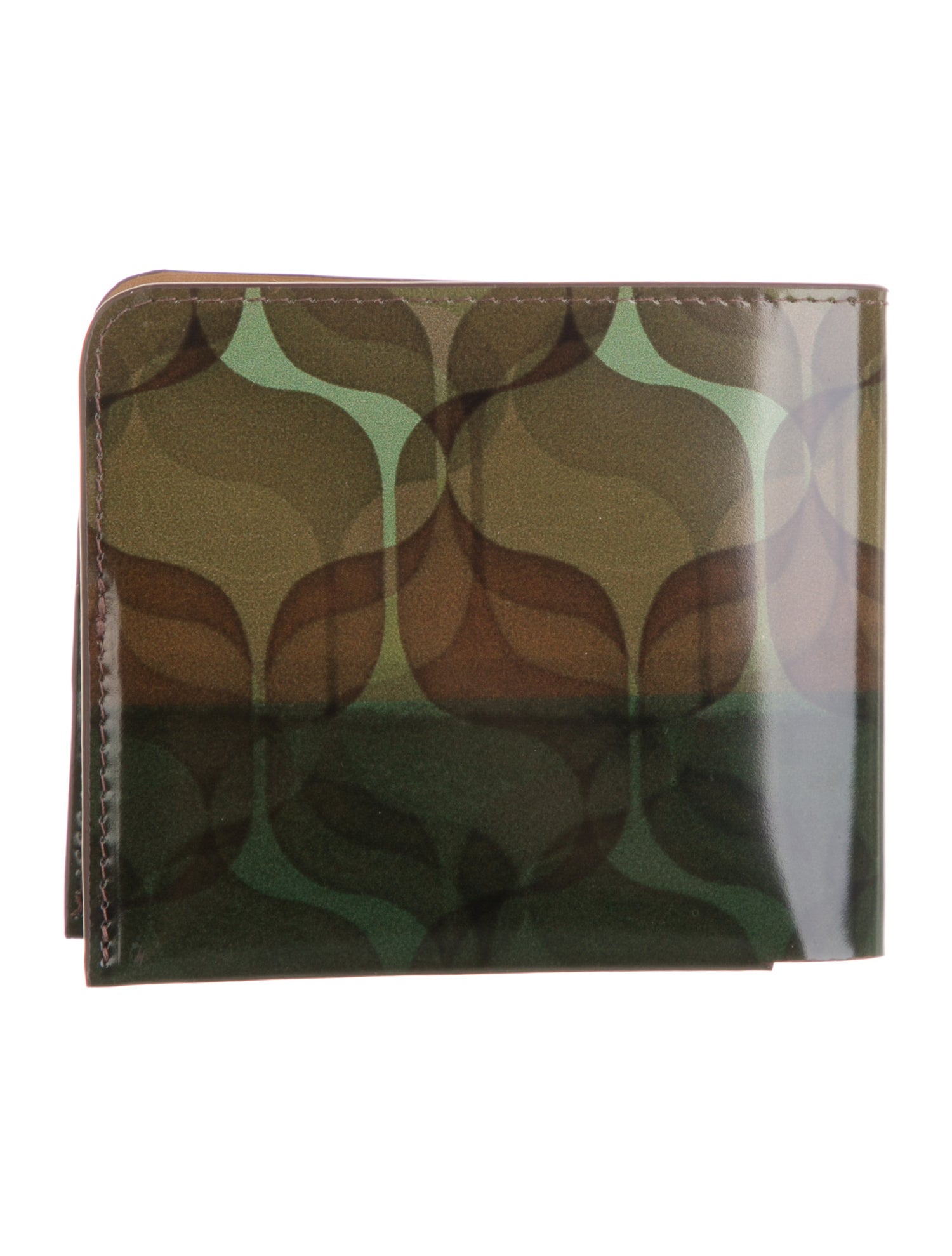 Dries Van Noten Patent Leather Printed Wallet w/ Tags