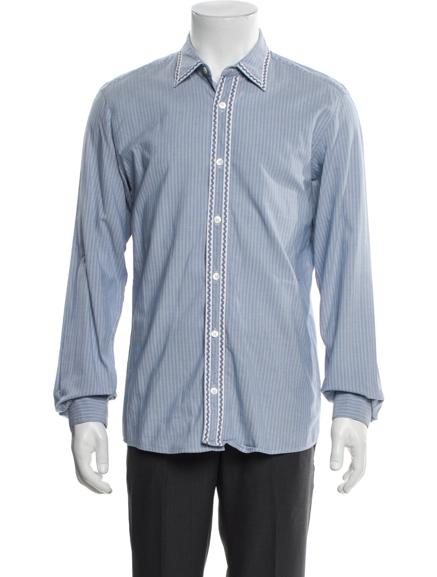 Dries Van Noten Striped Long Sleeve Shirt