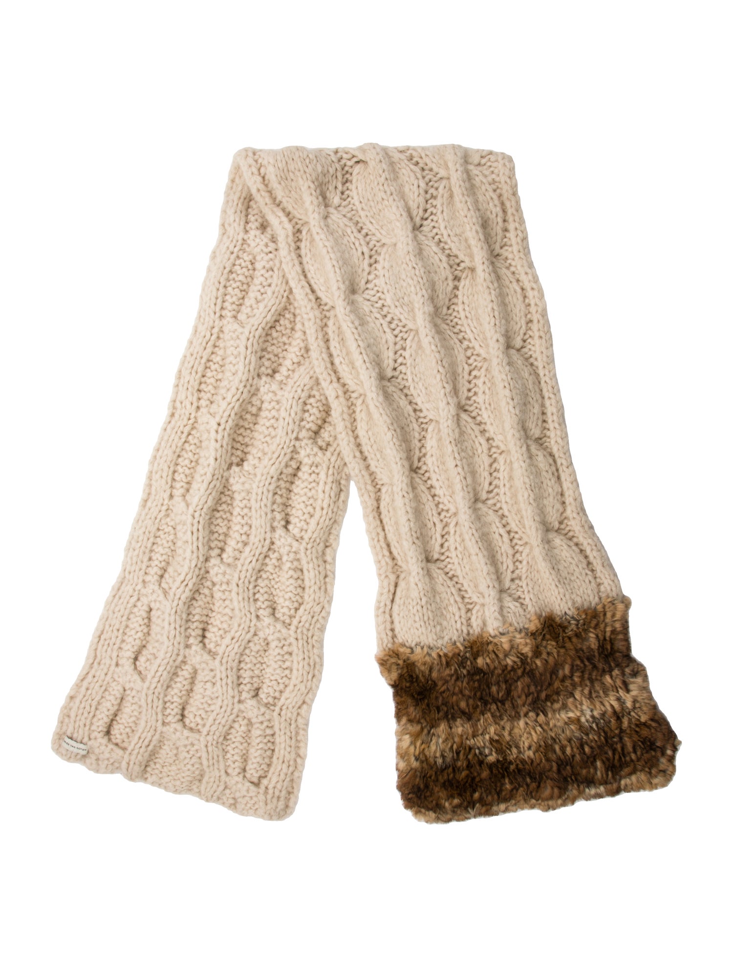 Dries Van Noten Wool Colorblock Pattern Scarf