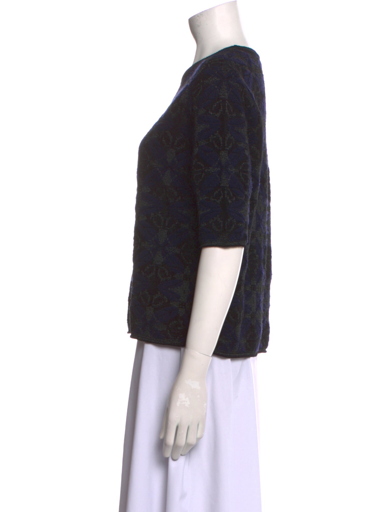 Dries Van Noten Floral Print Crew Neck Sweater