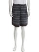Dries Van Noten Plaid Print Flat Front Shorts