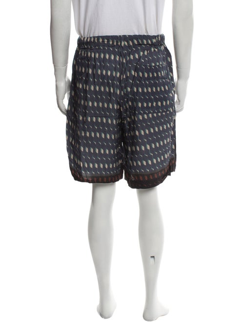 Dries Van Noten Plaid Print Flat Front Shorts