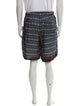 Dries Van Noten Plaid Print Flat Front Shorts