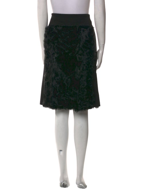 Dries Van Noten Fur Trim Knee-Length Skirt