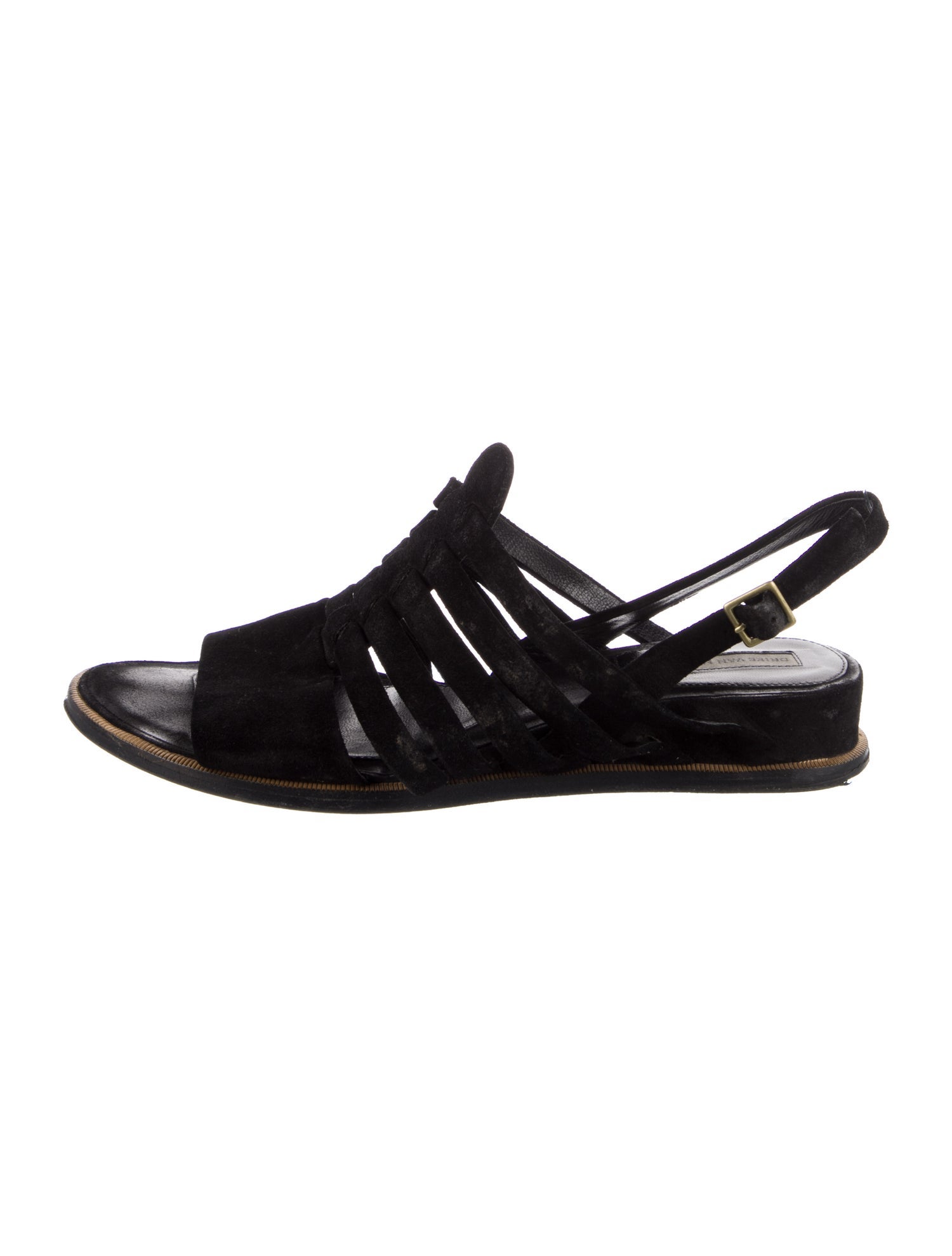 Dries Van Noten Suede Slingback Sandals
