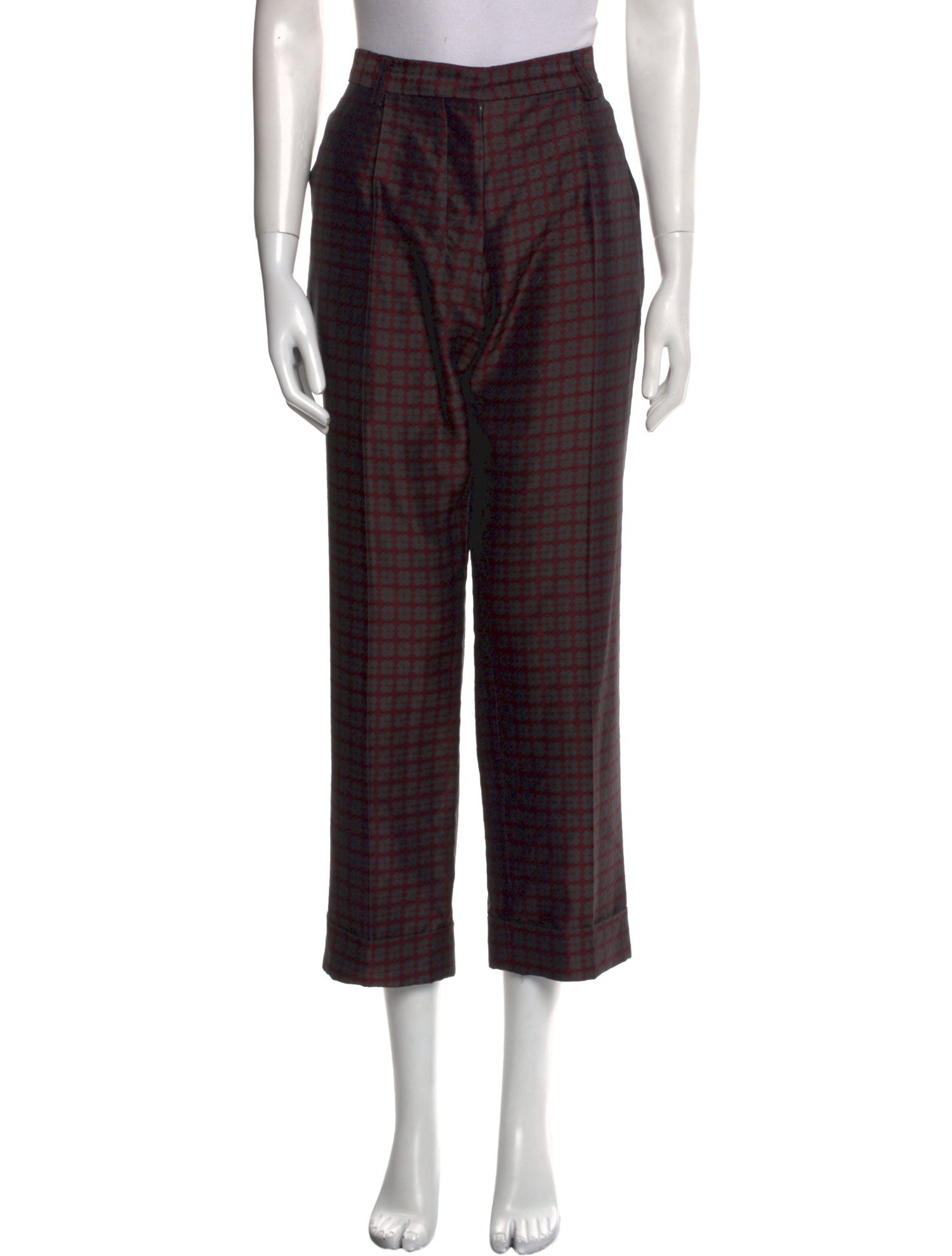 Dries Van Noten Silk Straight Leg Pants