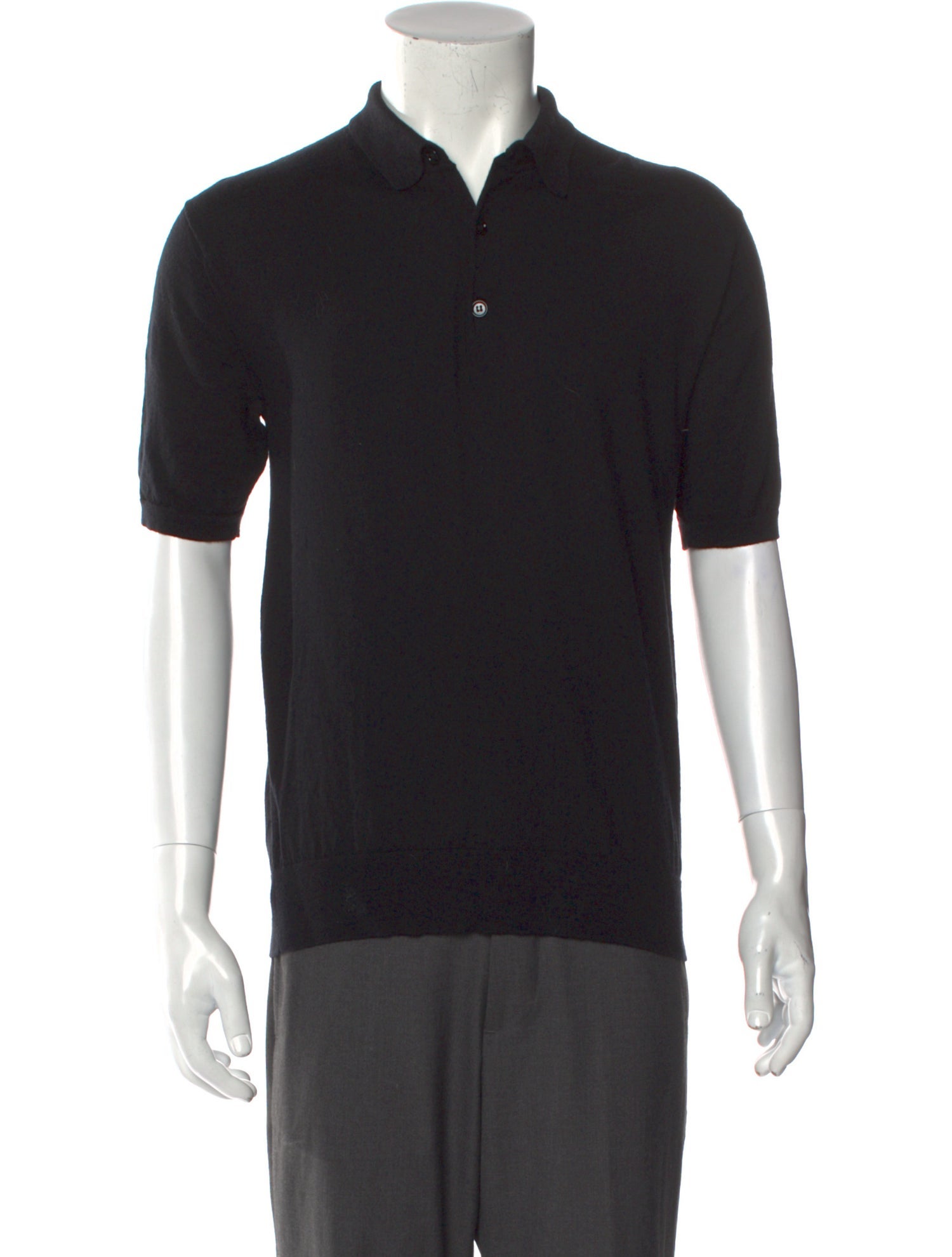 Dries Van Noten Merino Wool Collar Polo Shirt