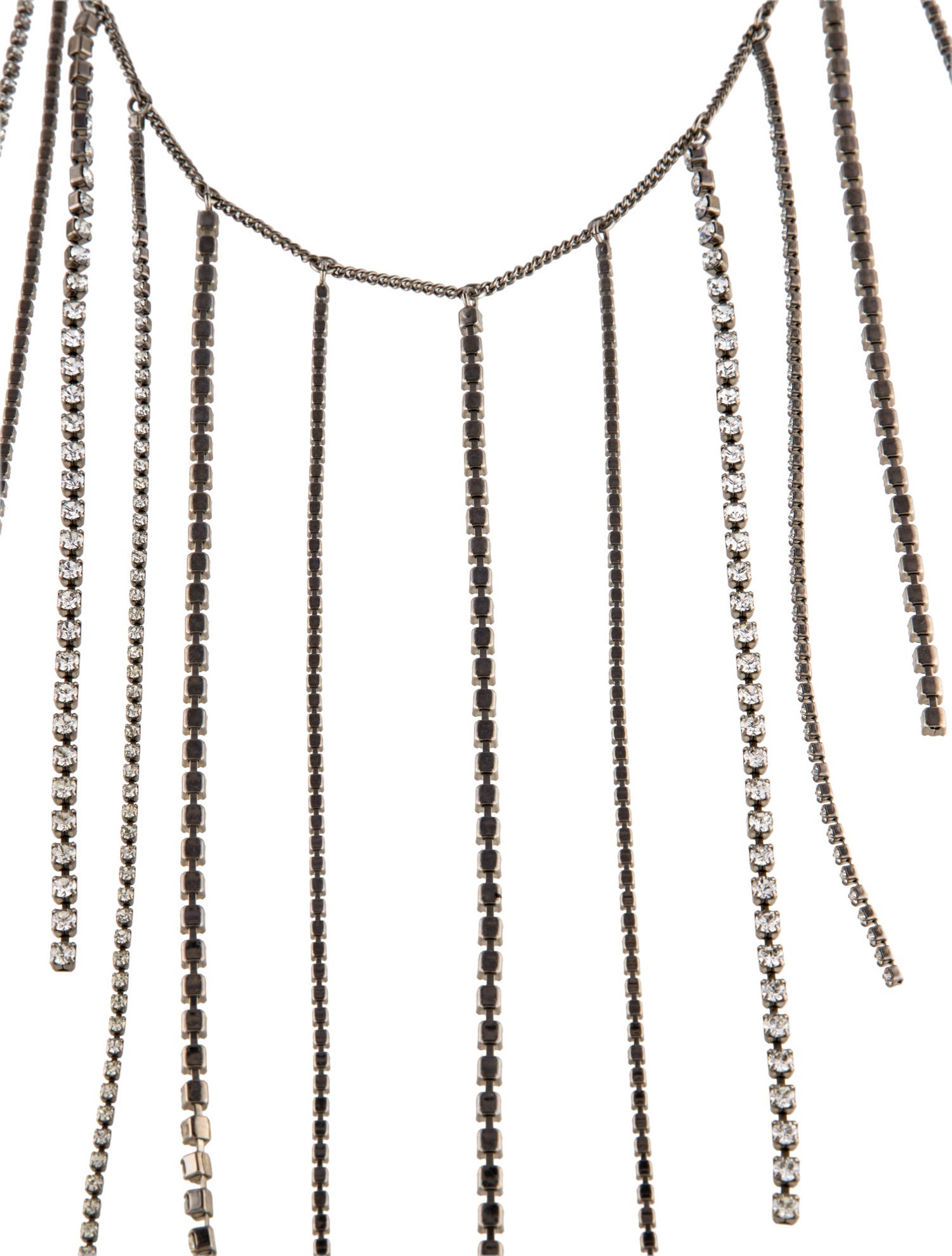 Dries Van Noten Crystal Fringe Collar Necklace