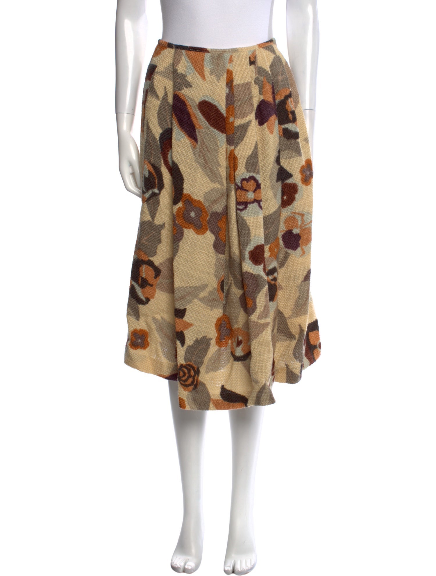 Dries Van Noten Wool Midi Length Skirt