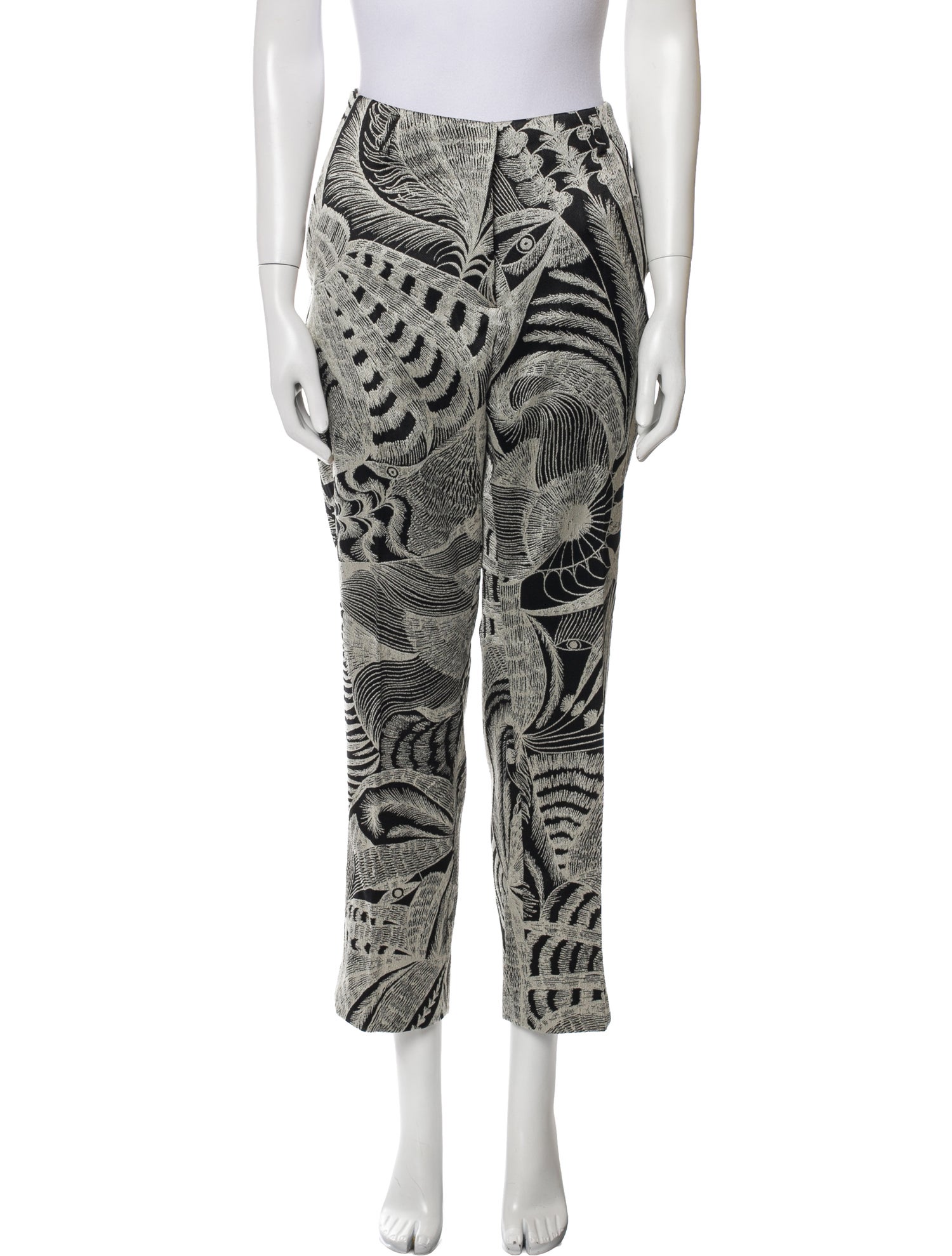 Dries Van Noten Printed Straight Leg Pants