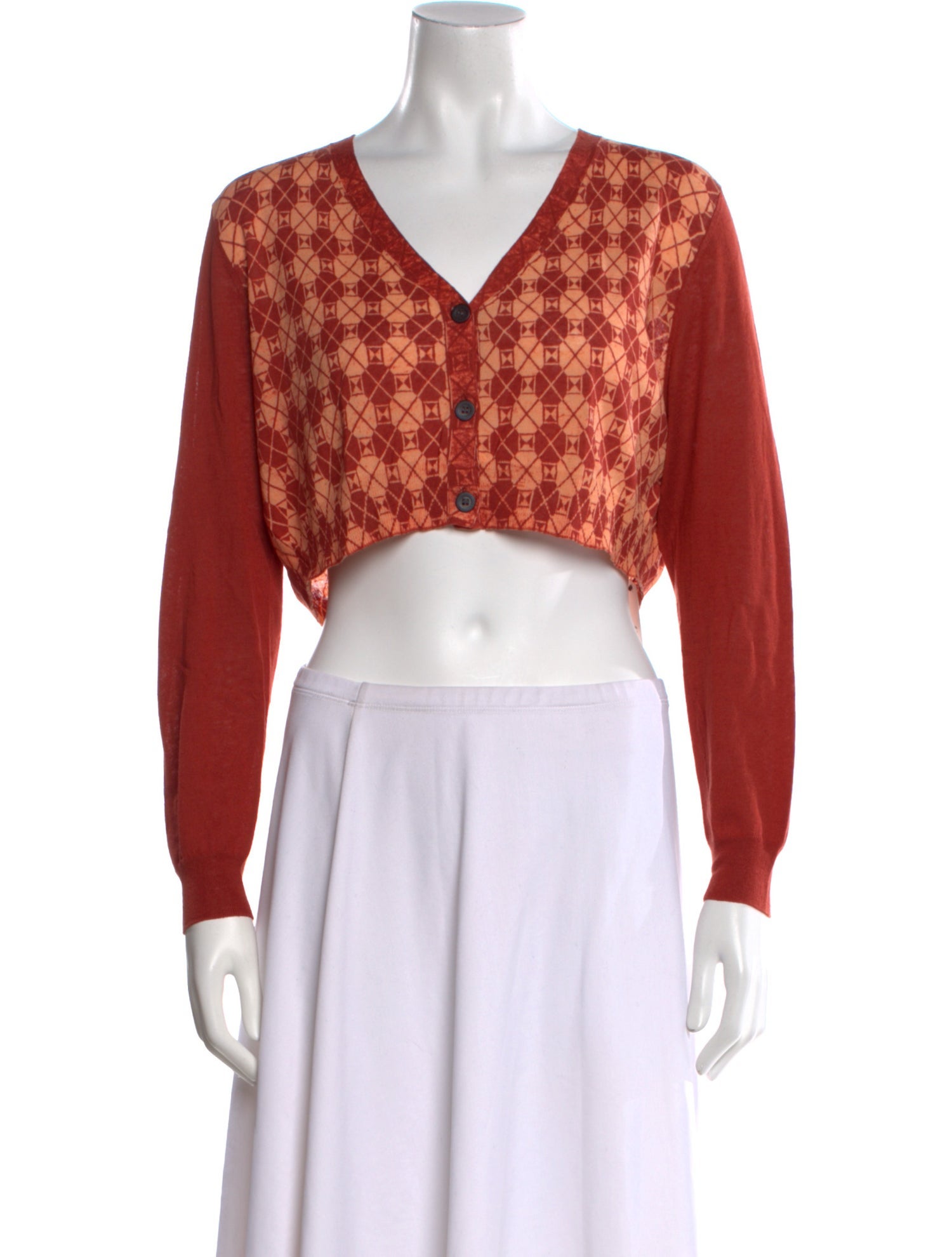 Dries Van Noten Printed V-Neck Sweater