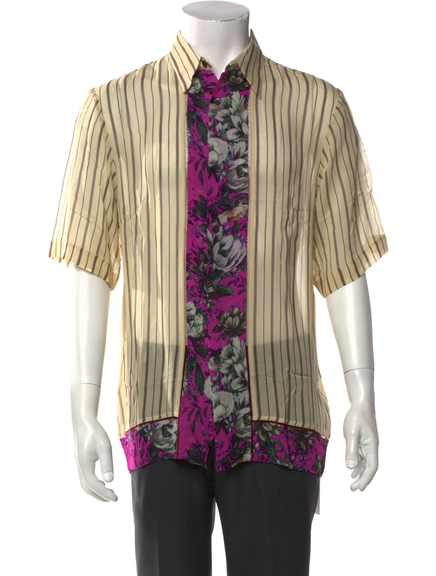 Dries Van Noten Striped Short Sleeve Shirt w/ Tags