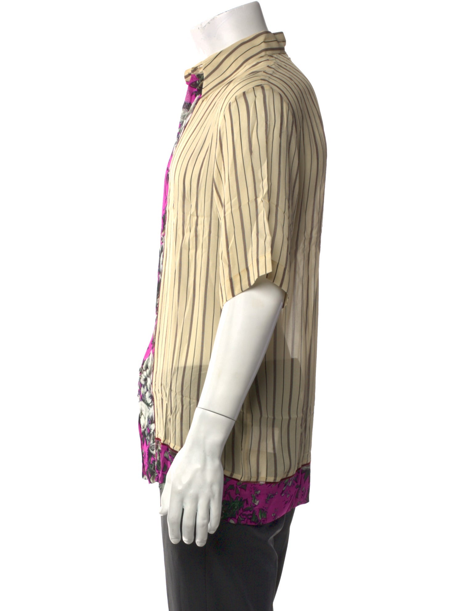 Dries Van Noten Striped Short Sleeve Shirt w/ Tags