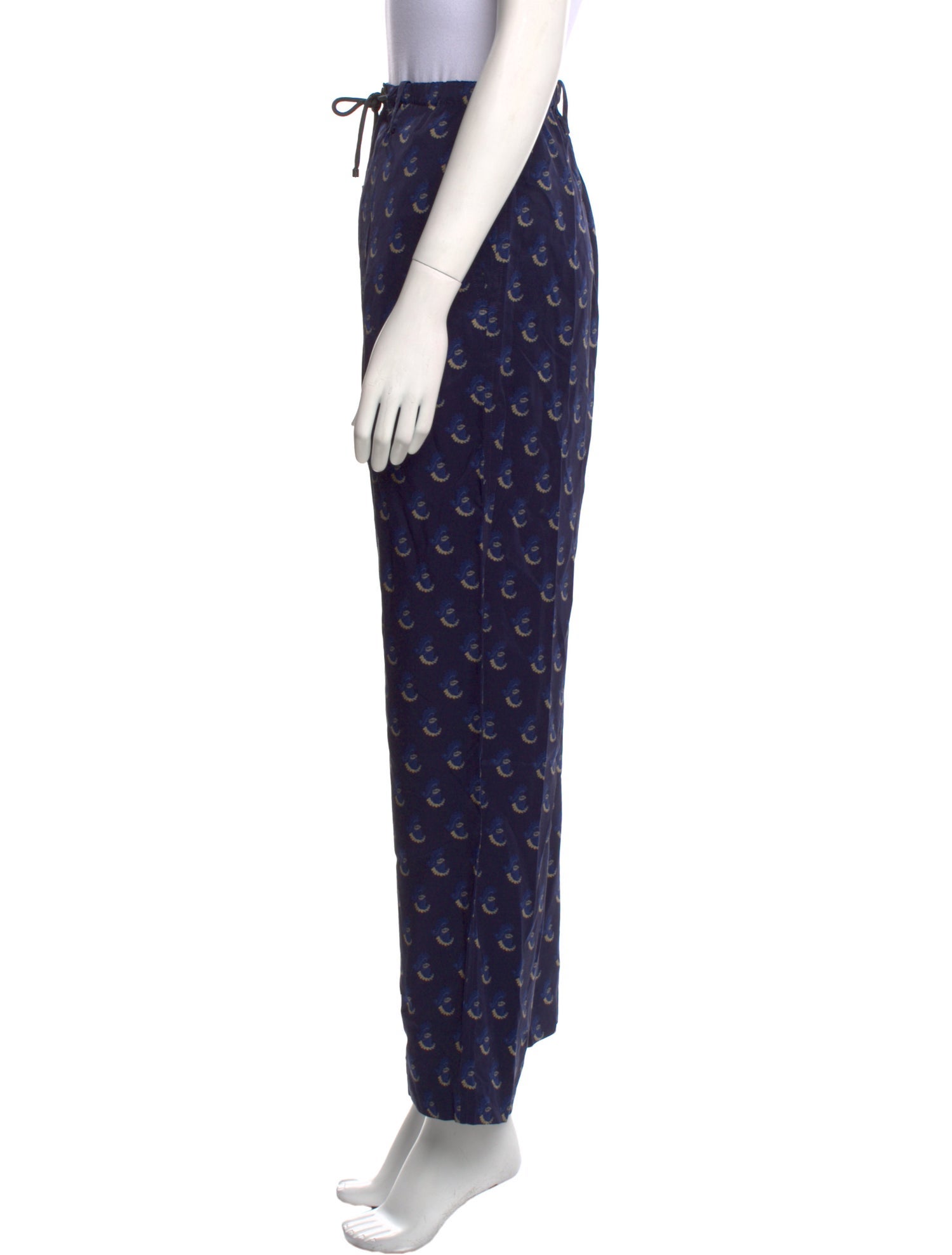 Dries Van Noten Printed Wide Leg Pants