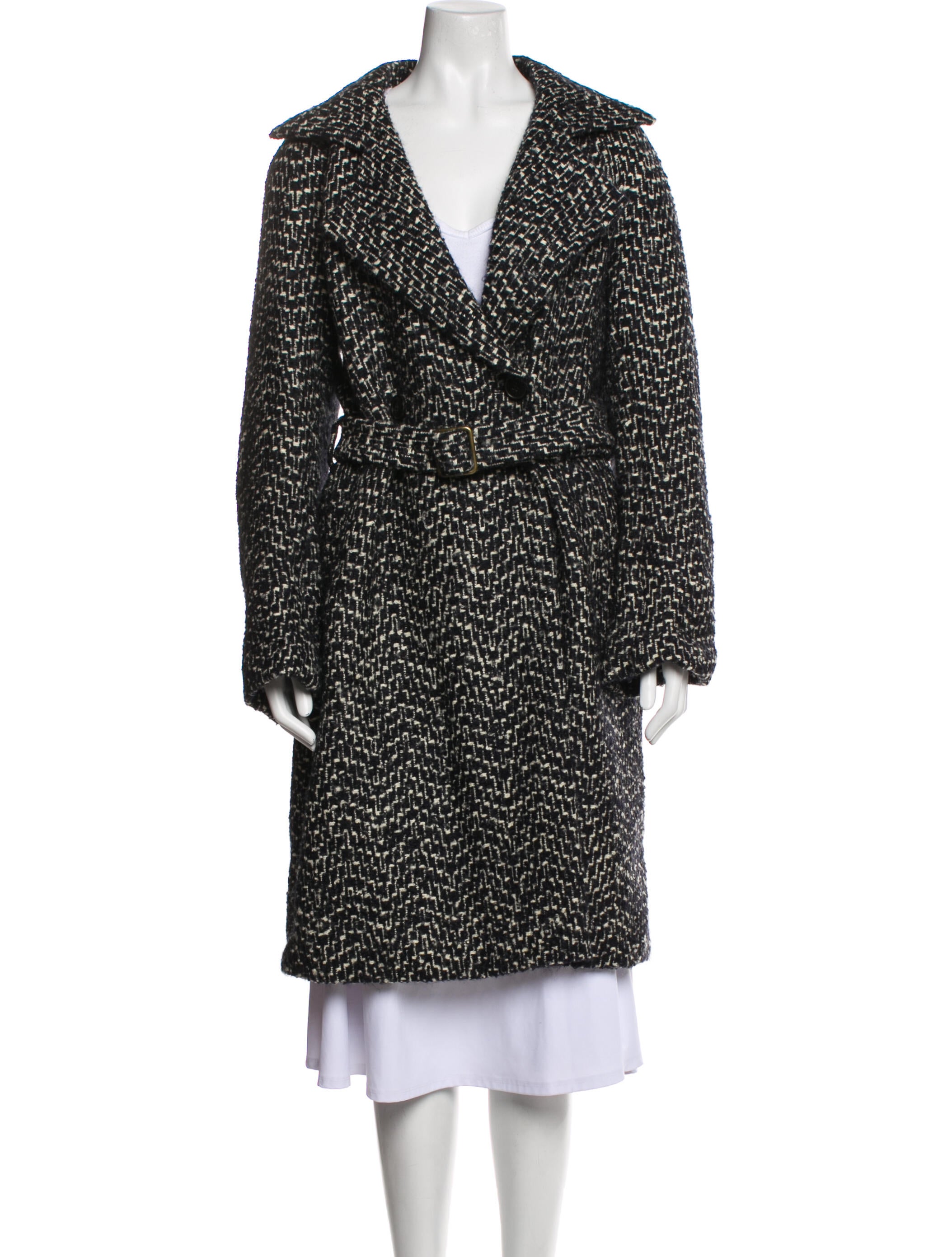 Dries Van Noten Tweed Pattern Coat