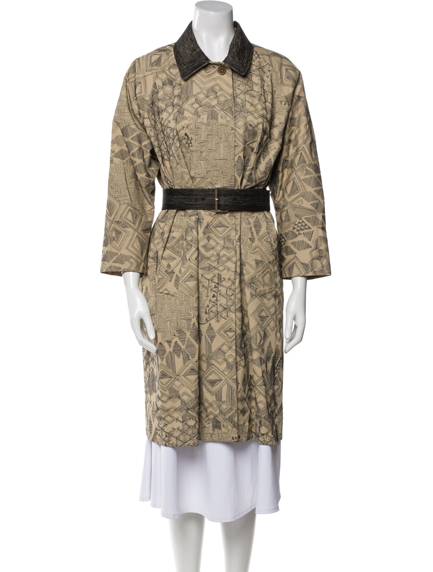 Dries Van Noten Printed Trench Coat
