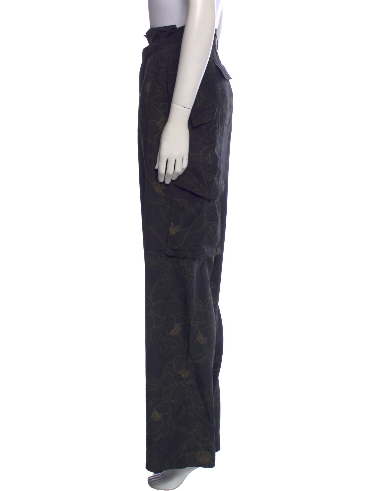 Dries Van Noten Silk Wide Leg Pants