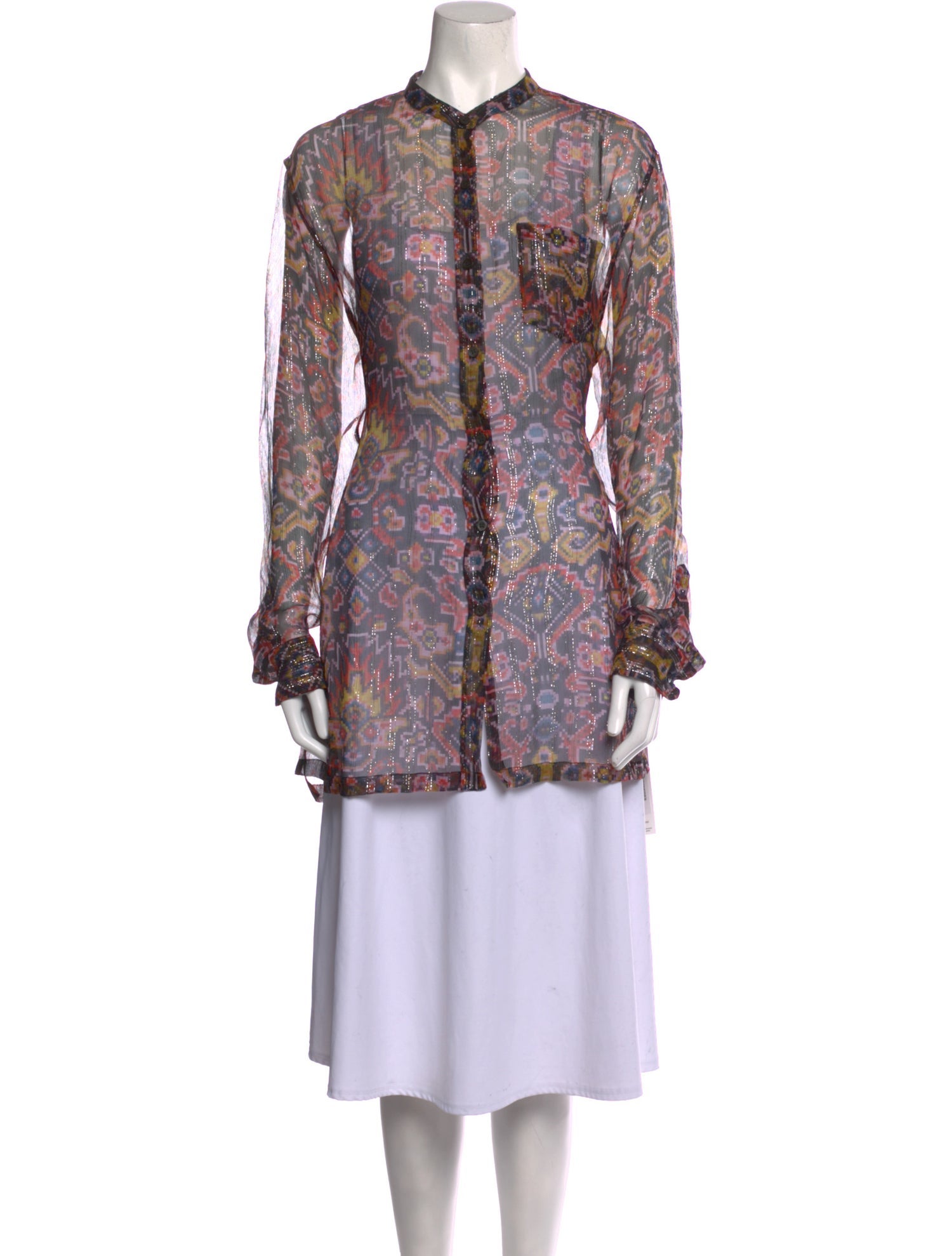 Dries Van Noten Silk Paisley Print Tunic