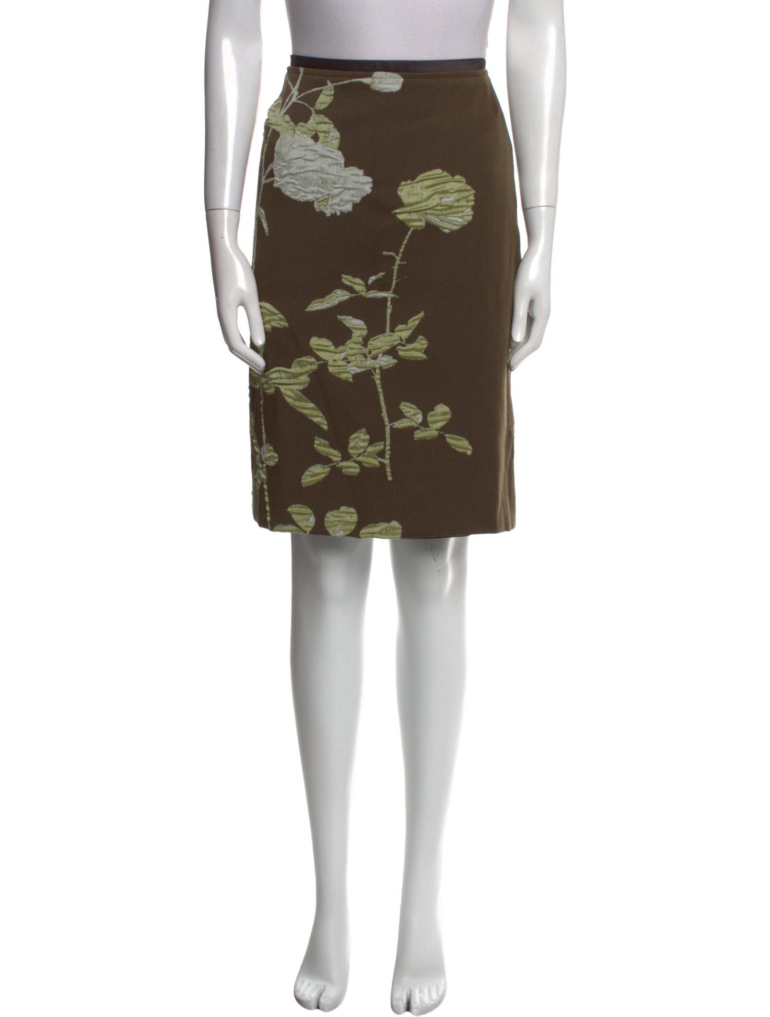 Dries Van Noten Floral Print Knee-Length Skirt
