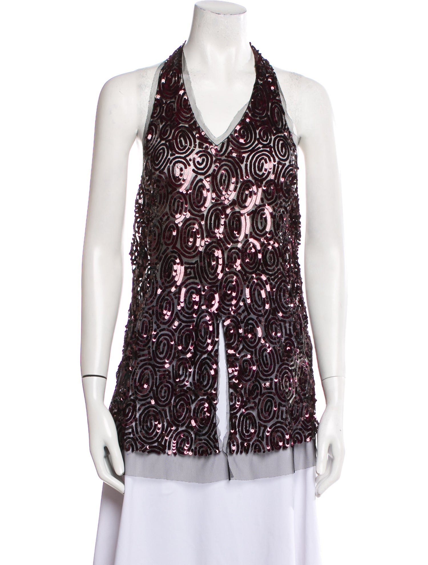 Dries Van Noten Printed Halterneck Top