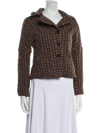 Dries Van Noten Wool Tweed Pattern Jacket