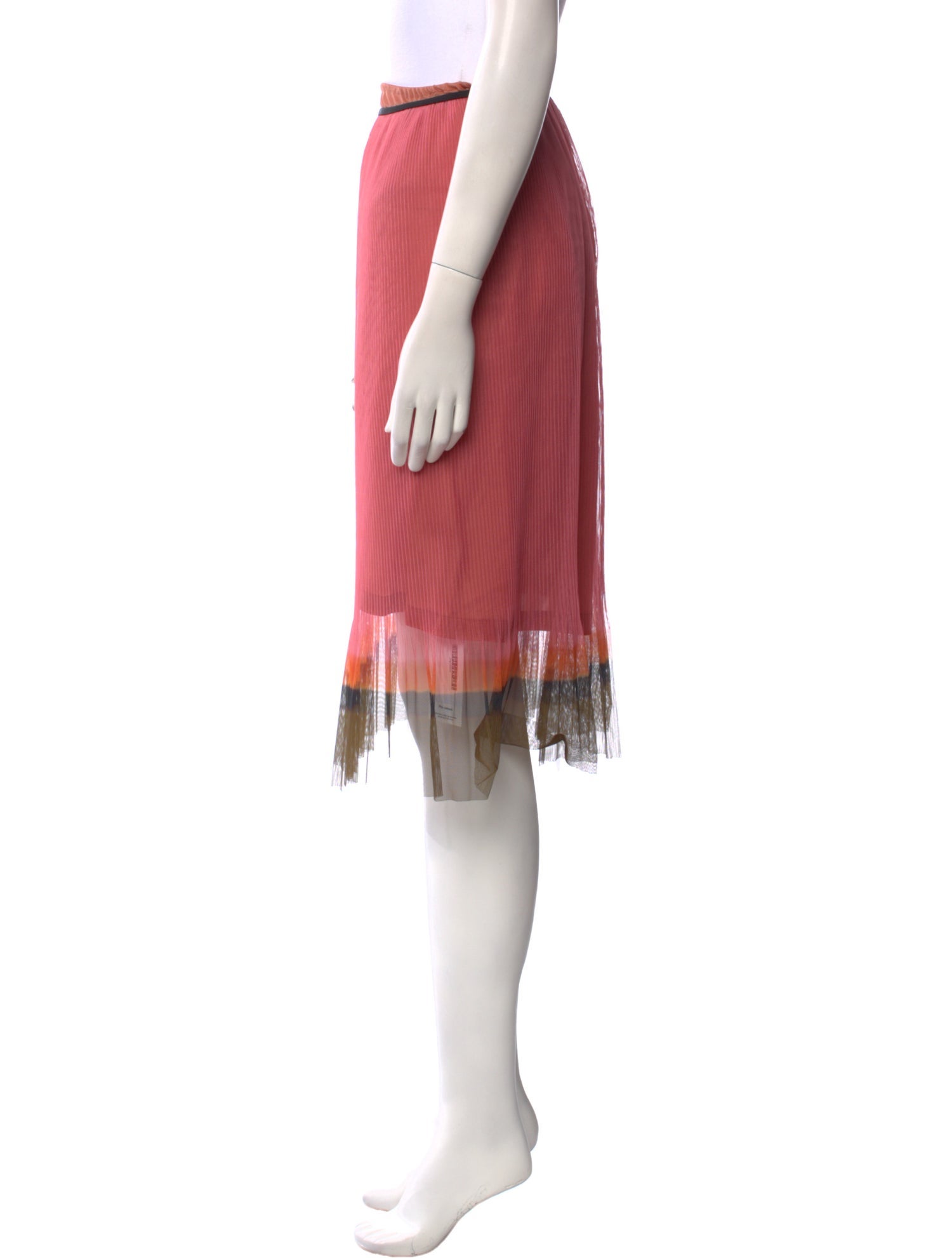 Dries Van Noten Pleated Accents Knee-Length Skirt