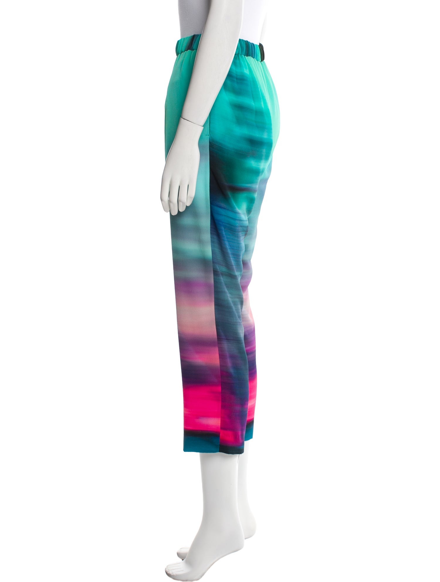 Dries Van Noten Tie-Dye Print Straight Leg Pants