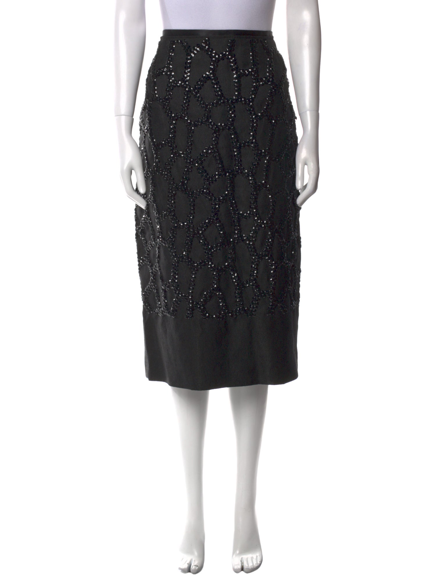 Dries Van Noten Wool Knee-Length Skirt