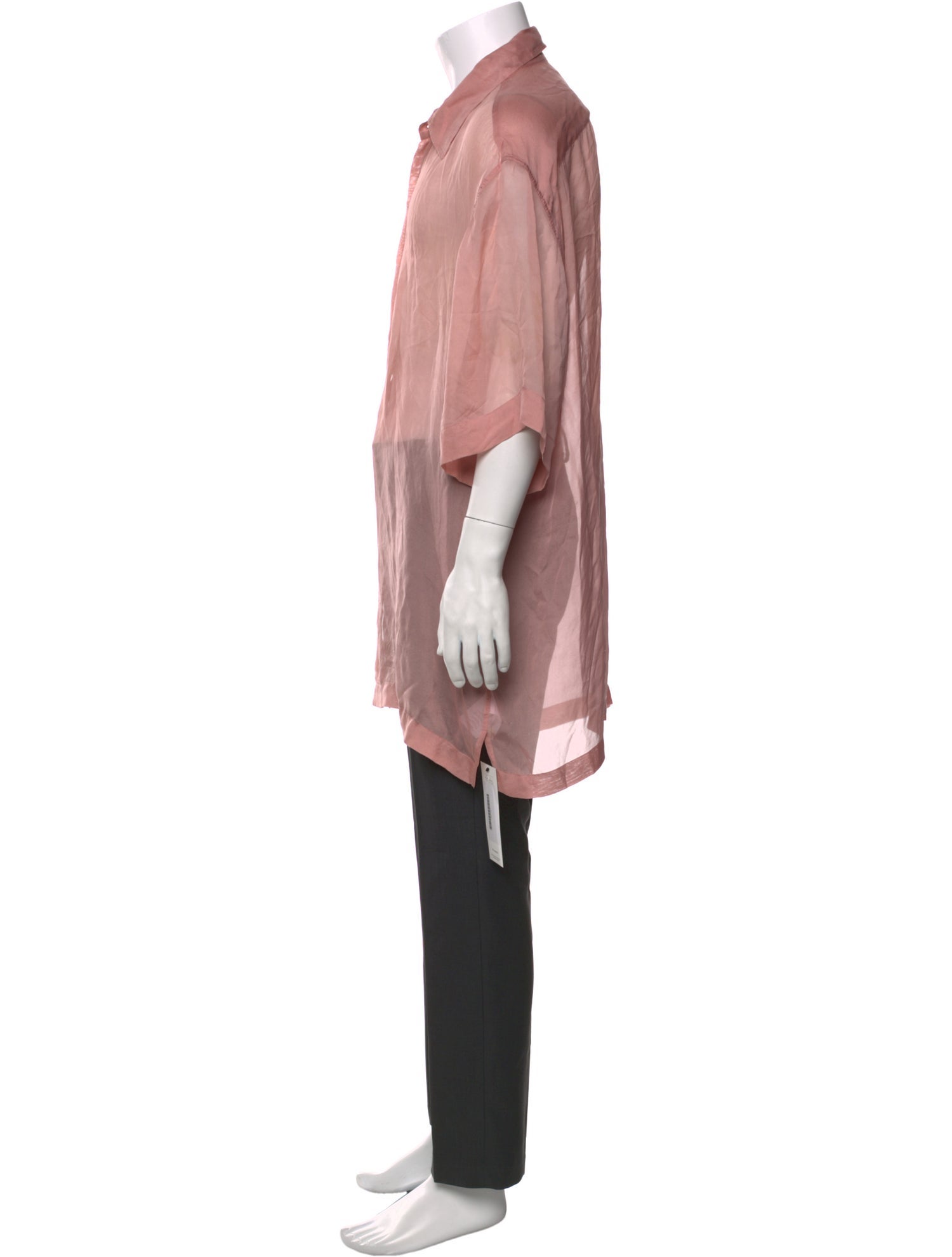 Dries Van Noten Silk Three-Quarter Sleeve Shirt