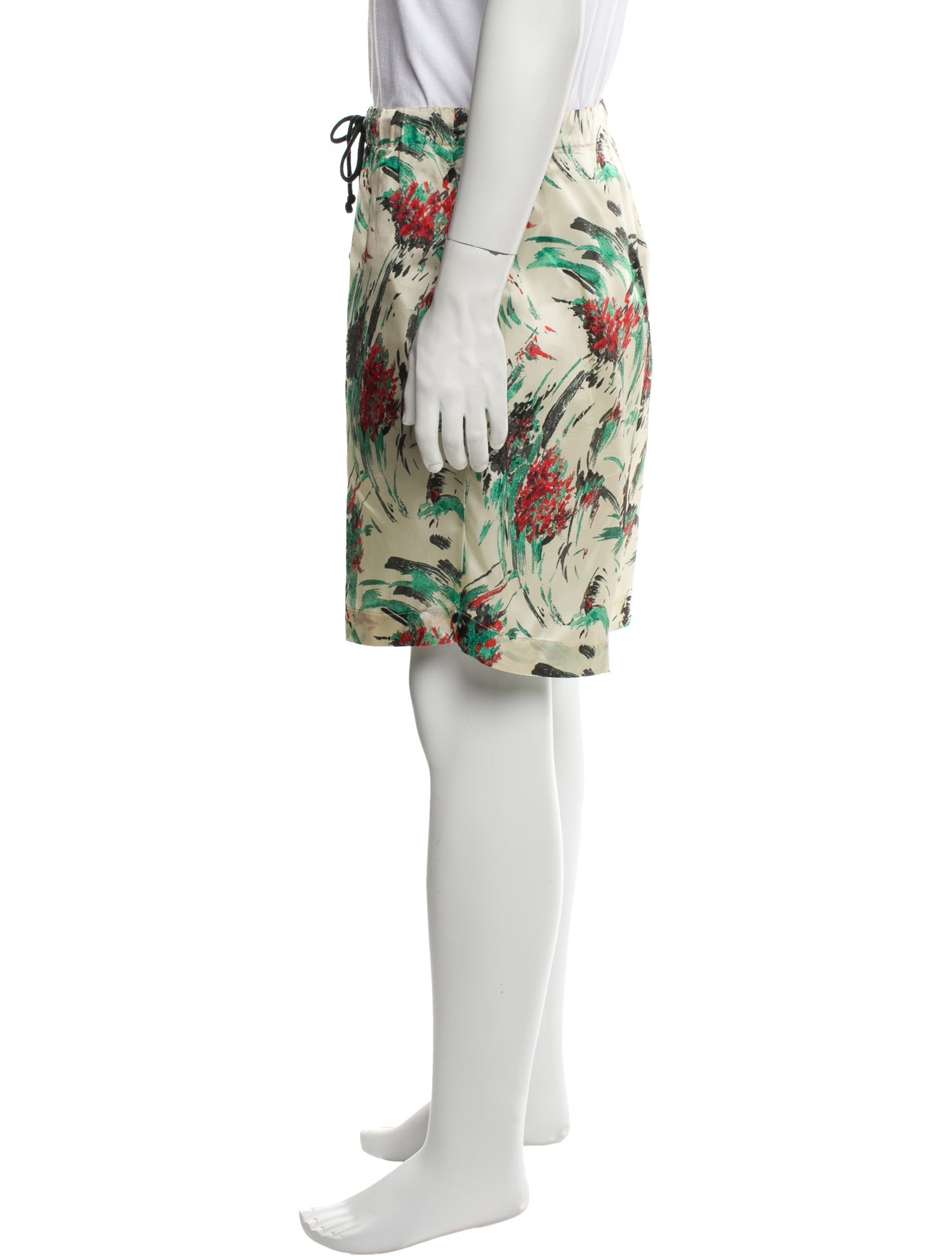 Dries Van Noten Floral Print Jogger Shorts