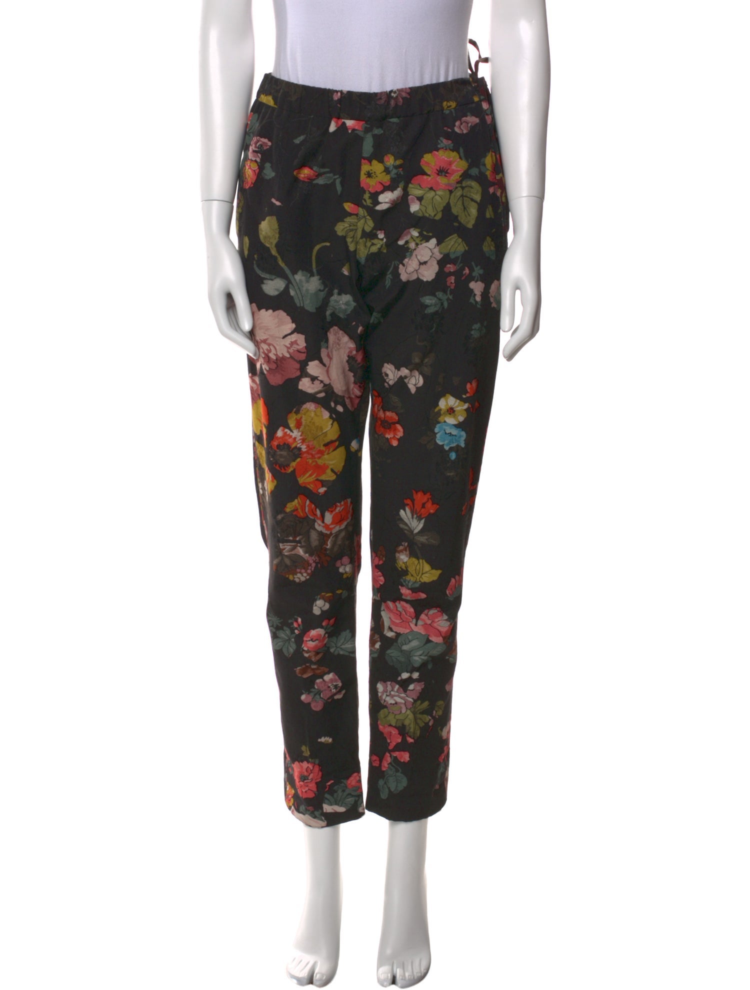 Dries Van Noten Floral Print Straight Leg Pants