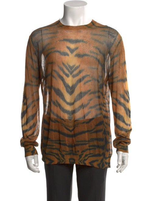 Dries Van Noten Animal Print Crew Neck T-Shirt