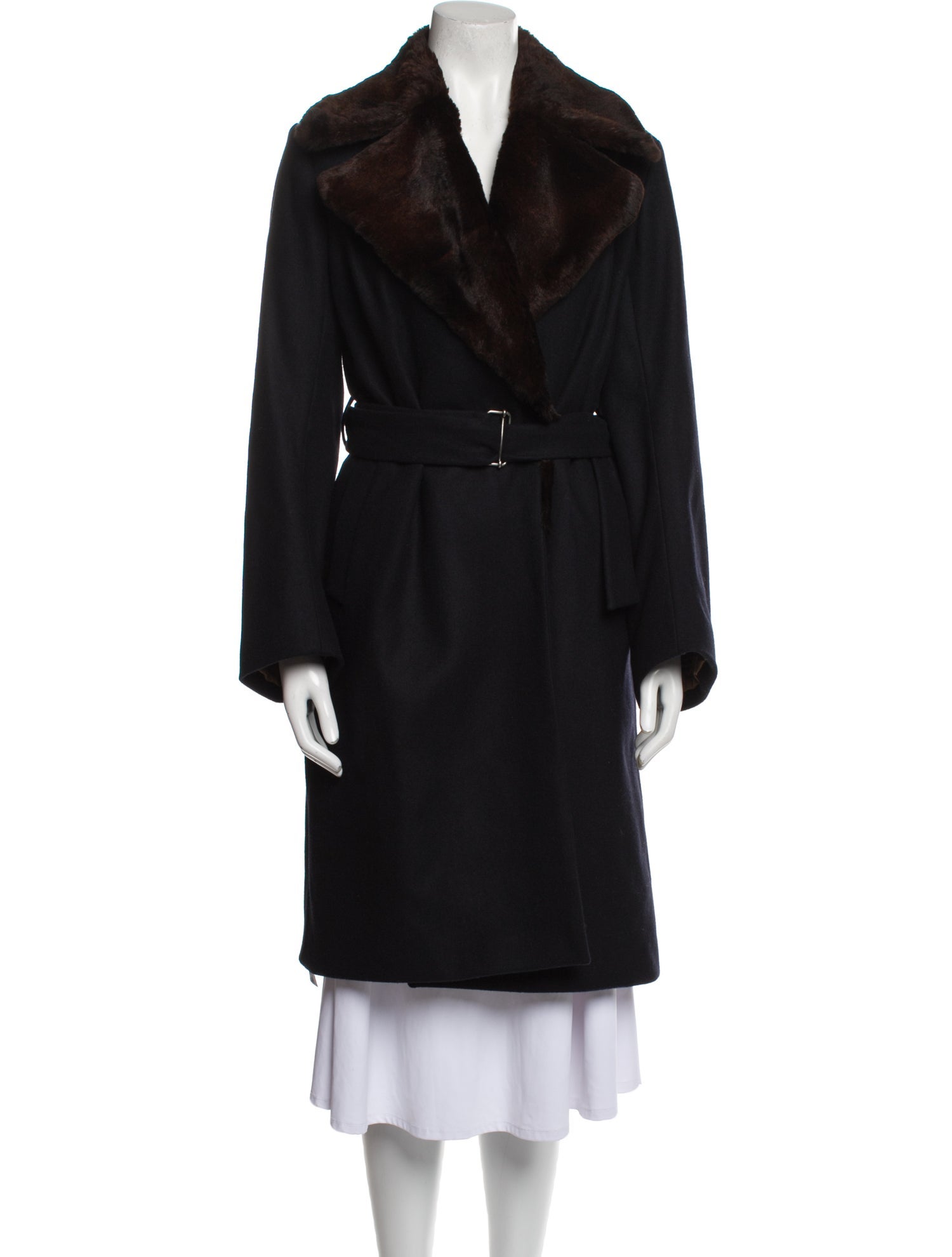 Dries Van Noten Wool Fur Coat