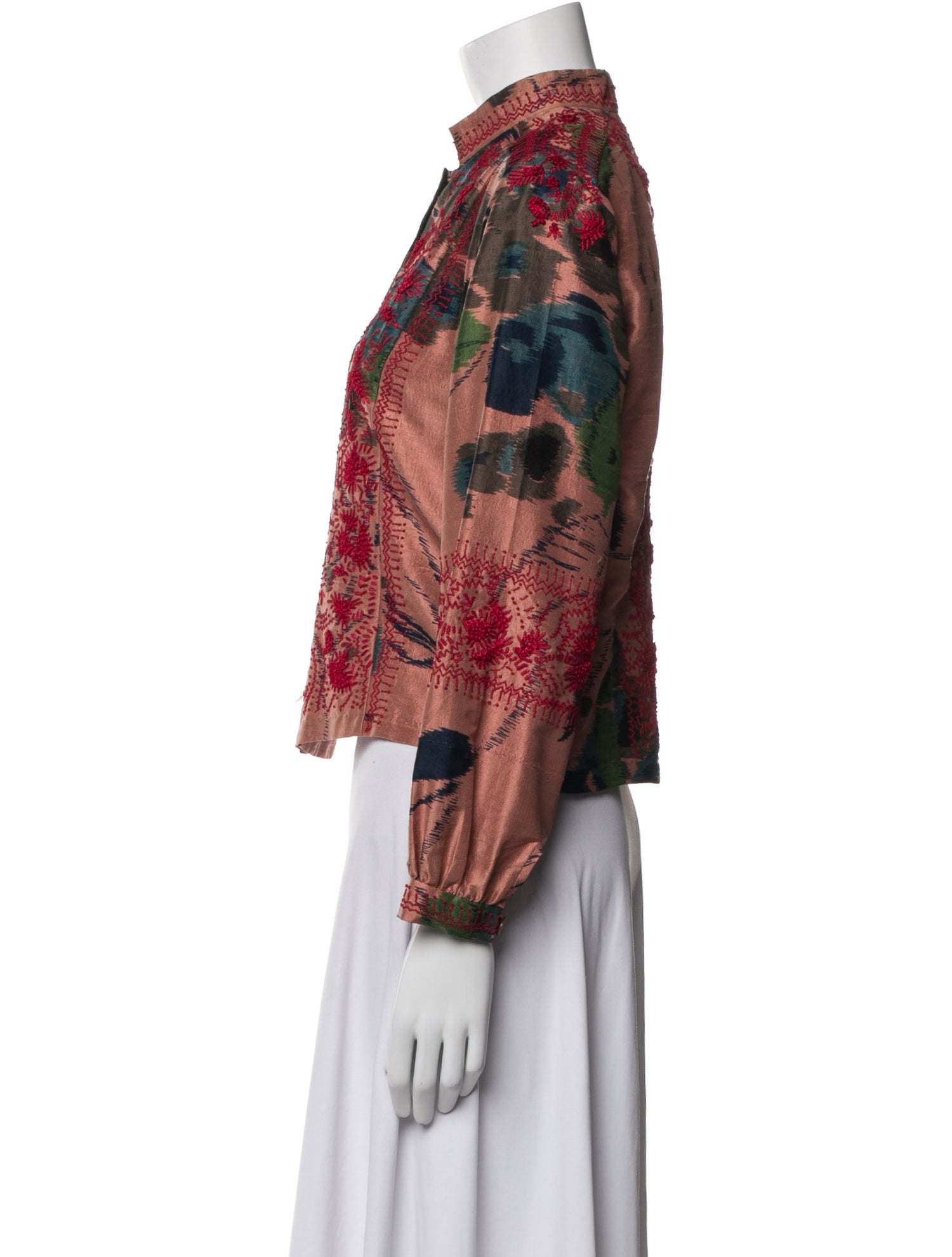 Dries Van Noten Silk Floral Print Evening Jacket
