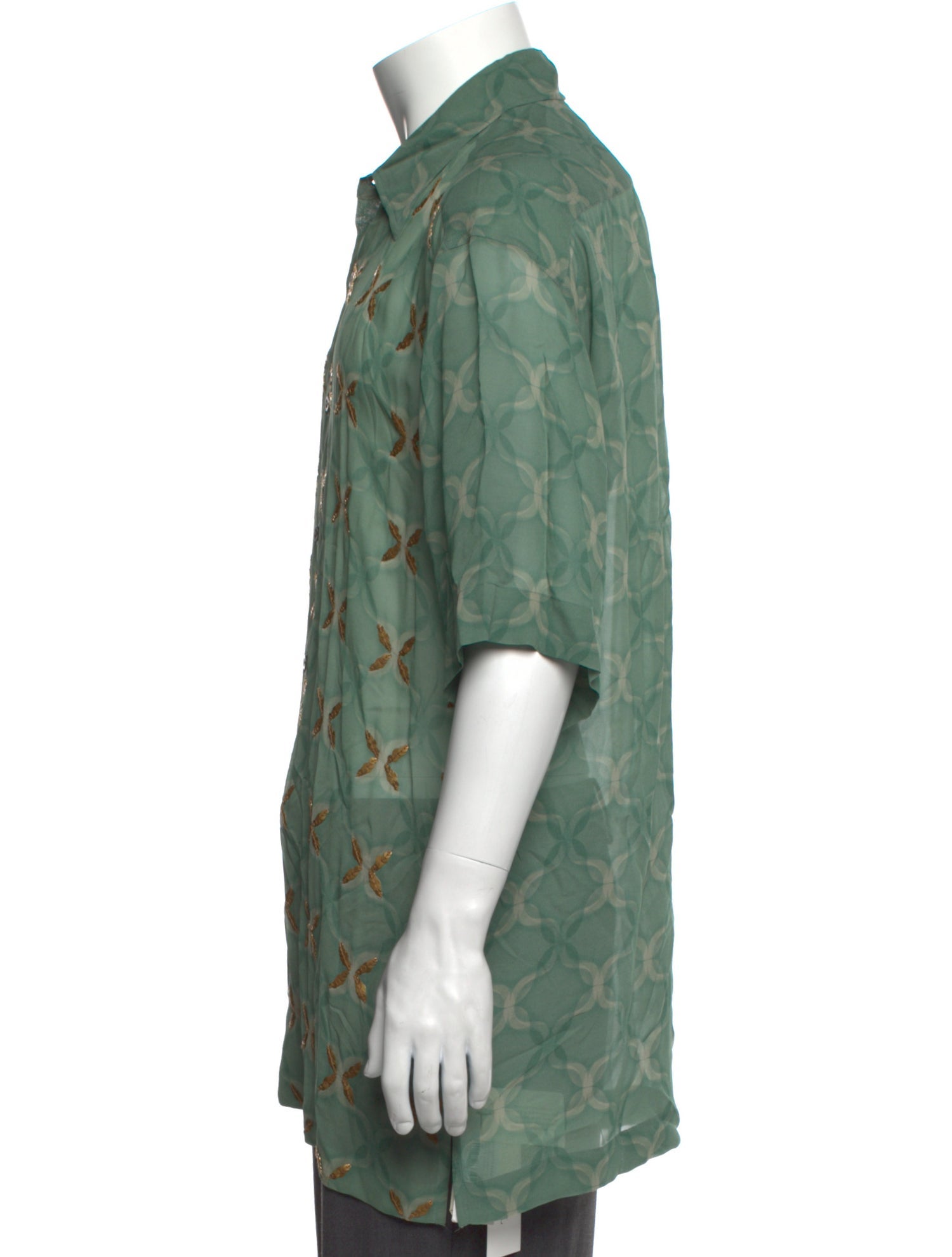 Dries Van Noten Printed Three-Quarter Sleeve Shirt w/ Tags