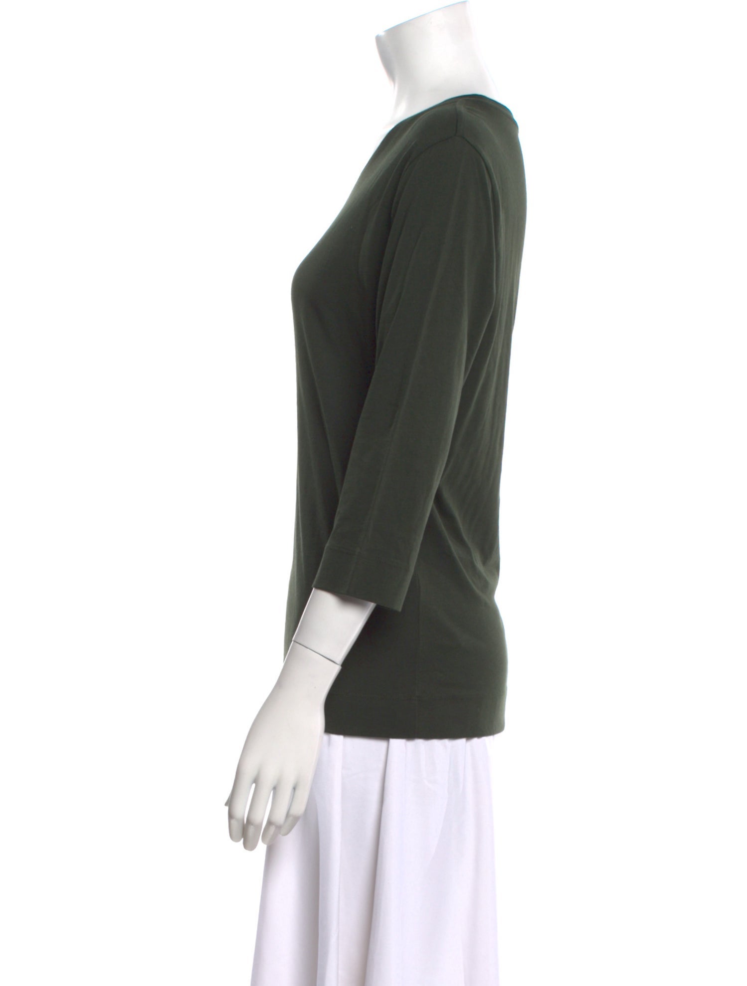 Dries Van Noten Scoop Neck Three-Quarter Sleeve T-Shirt w/ Tags