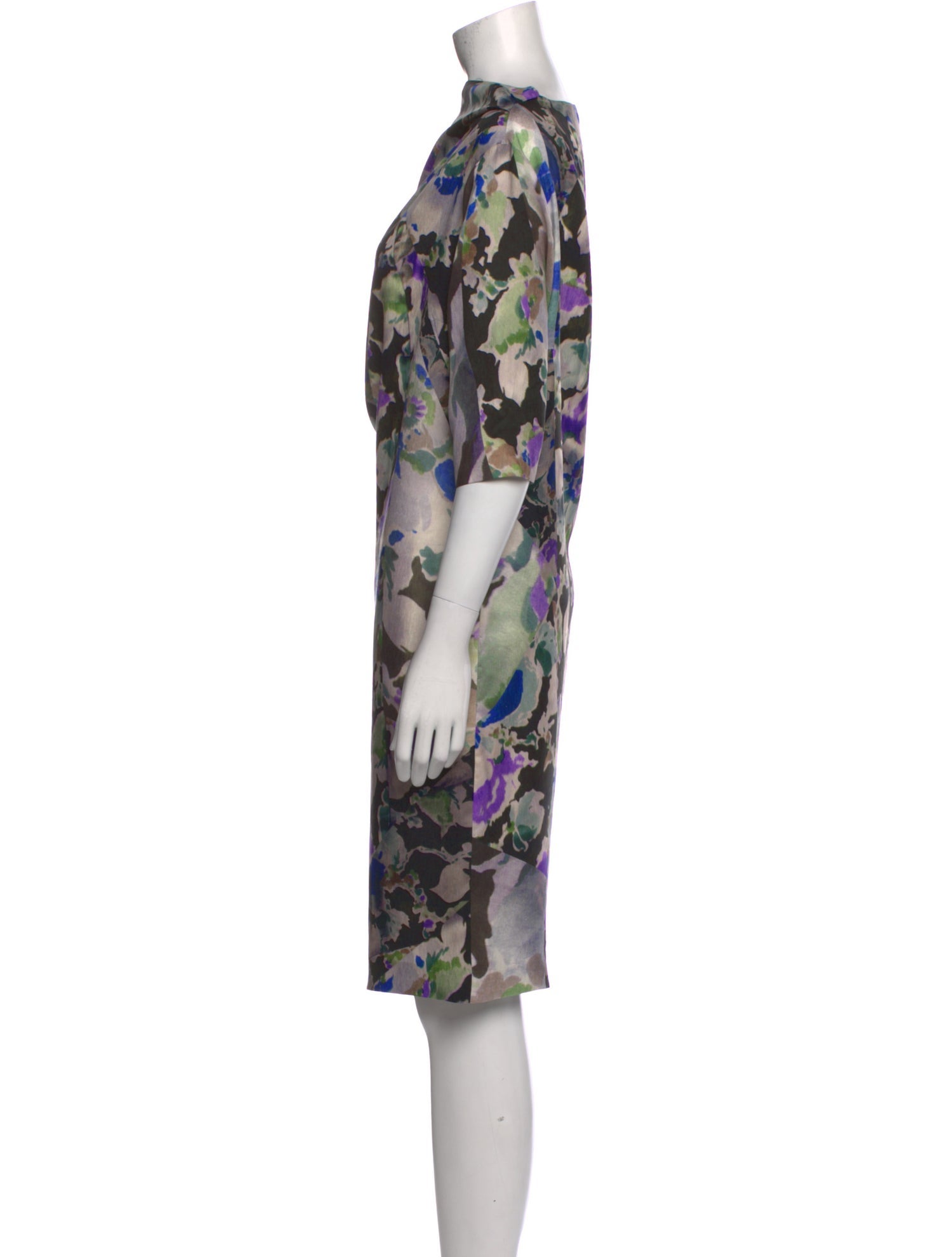Dries Van Noten Silk Knee-Length Dress