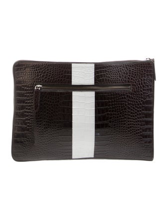 Dries Van Noten Embossed Leather Portfolio