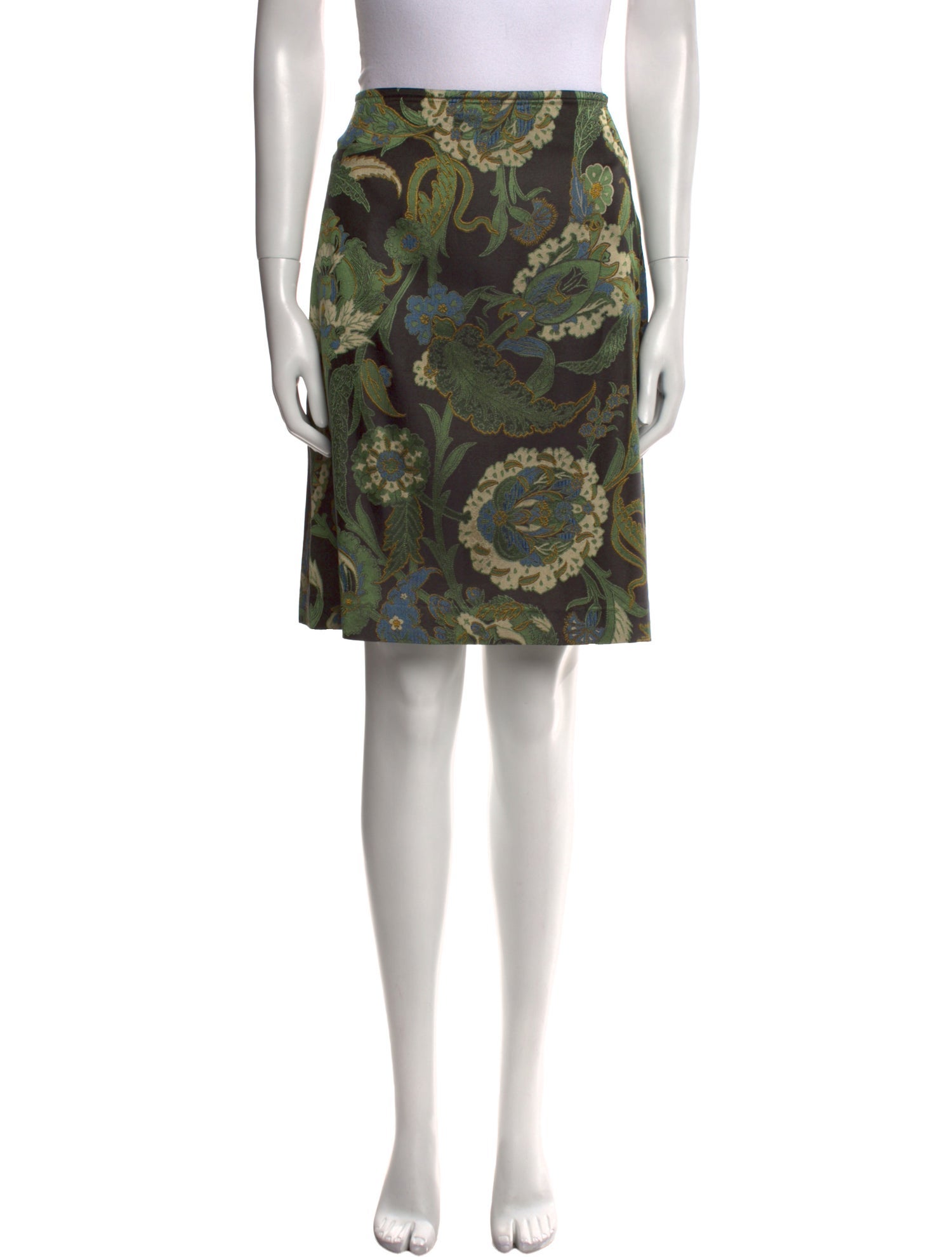 Dries Van Noten Silk Knee-Length Skirt