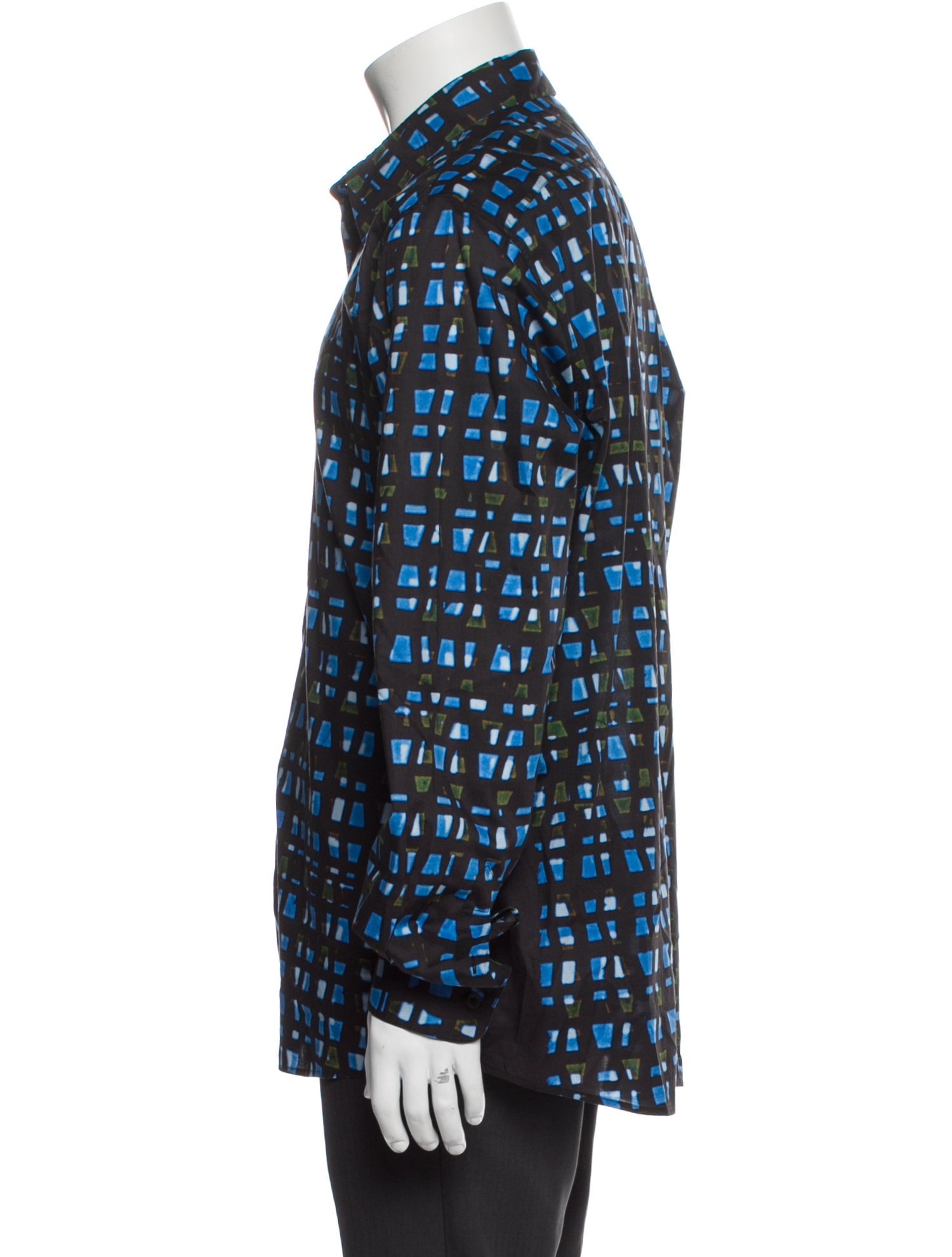 Dries Van Noten Plaid Print Long Sleeve Shirt