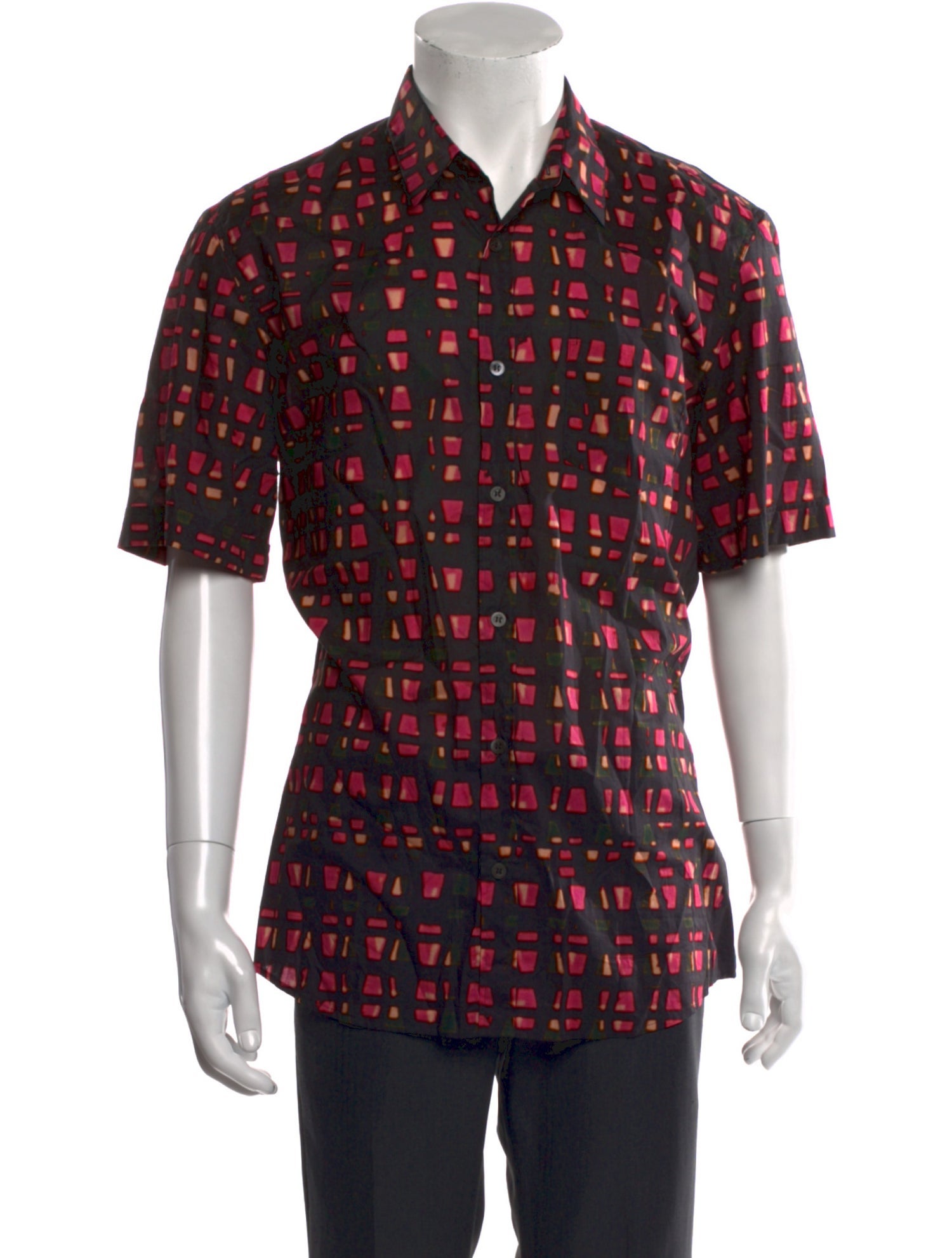 Dries Van Noten Printed Short Sleeve Shirt