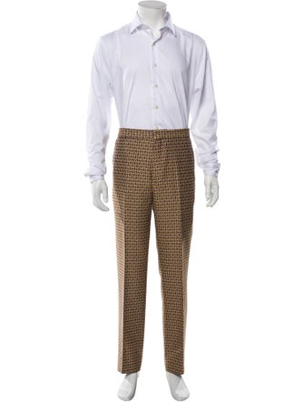 Dries Van Noten Wool Houndstooth Print Suit