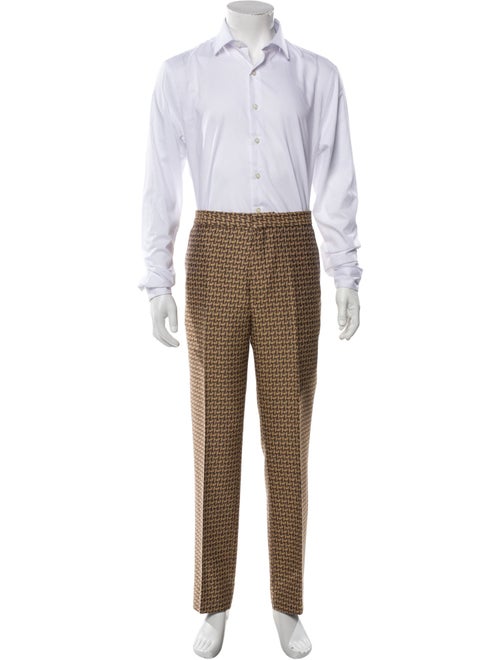 Dries Van Noten Wool Houndstooth Print Suit