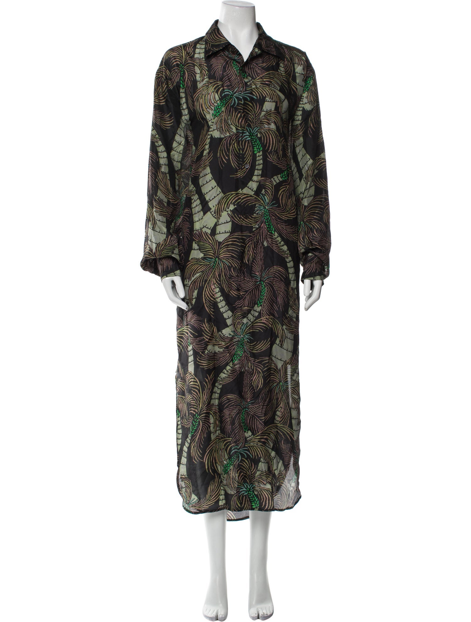 Dries Van Noten Silk Long Dress